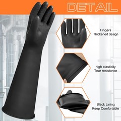 Chemical Resistant Long Rubber Gloves Heavy Duty Reusable 14 18 22 Inch