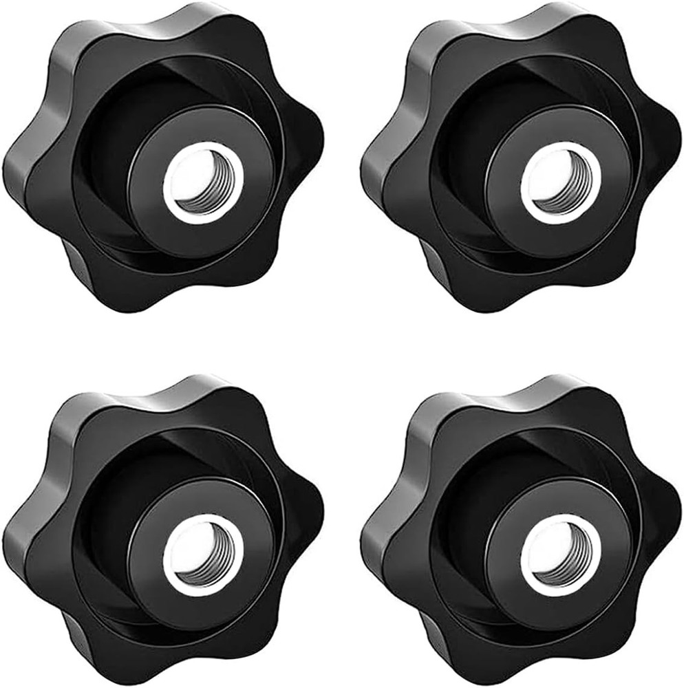 Aifeier ET 4 Pcs 1/4″-20 Inch Knob Black Nylon Screw-On 1/4" – 20,