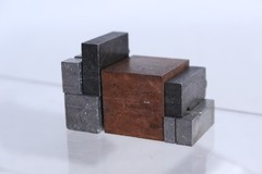 S ANTIQUE CAPITAL LETTER PRINTING BLOCK-ORNATE FLORAL-COPPER ON METAL – Extras