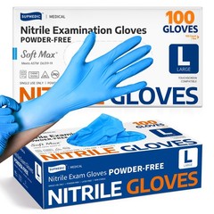 Medical Soft Max™ Nitrile Exam Gloves, 100 Count Latex-Free Powder-Free Non-Ster