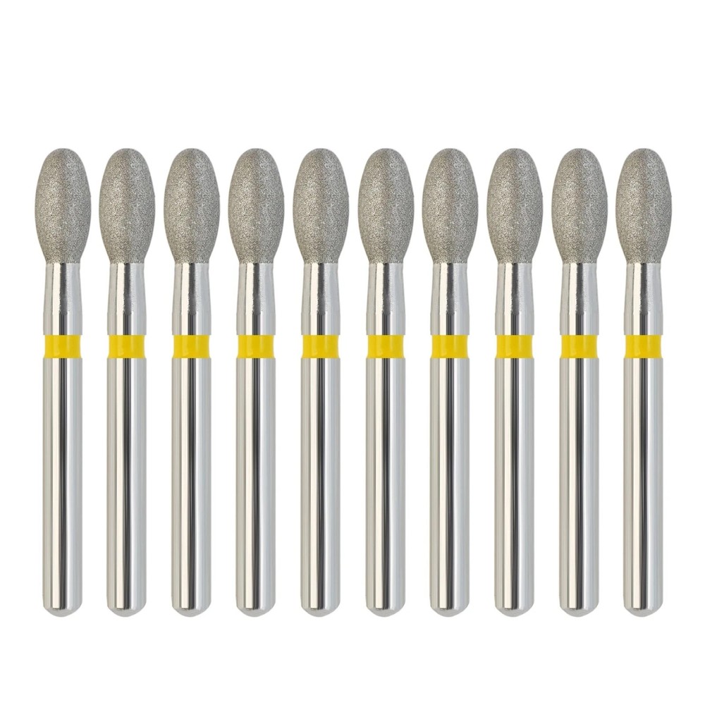 Multi-Use Yellow Football Diamond Burs Dental Friction Grip 379/023XF Extra Fine