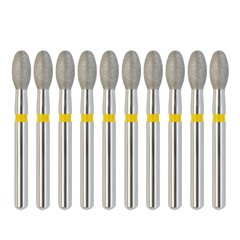 Multi-Use Yellow Football Diamond Burs Dental Friction Grip 379/023XF Extra Fine