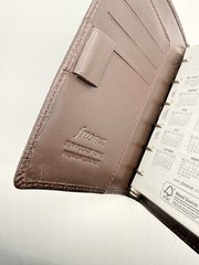 Rare Filofax Slim Pocket Topaz Brown leather Organizer Planner unused retired