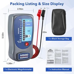 M500 Megohmmeter, Insulation Compatible with Supco M500 Megohmmeter w/ Case New