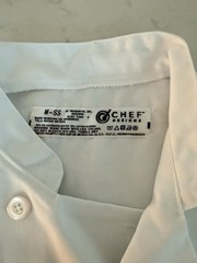 Chef Designs M-SS White Double Breasted Short Sleeve Polycotton Chef Coat