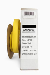 1/2″ Heat Shrink Tubing 2:1 25FT Roll White Yellow Green Single Wall Wire Cable