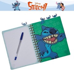 Stitch Tab Journal Notebook, Spiral Bound, 96 Lined Pages, 8 x 7 inches, Blue