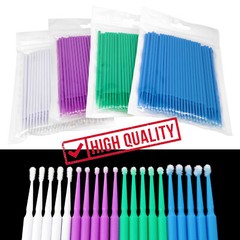 400 Pcs Dental Microbrush Micro Brush Applicator Tips Regular/Fine/Cylinder USA
