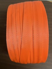 1 1/4” x 600′ x 3300# Orange Polyester Cord Woven Strapping