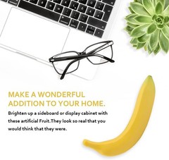 EKDJKK Artificial Fake Fruit, Realistic Banana, As Picture Show