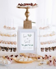 Eucalyptus Designed Wedding Signs (Double Sided) (4 or 8 Pack)