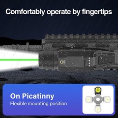 DARKFANG Compact Green Laser Light Combo 1500 Lumen