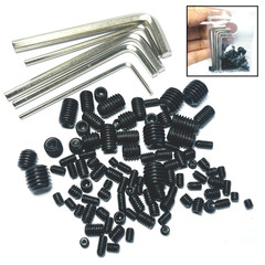 95Pcs Set Screws Assortment Kit with Hex Wrench, Grub Screws M3 M4 M5 M6 M8