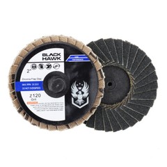 10 Pack – 2″ Mini Flap Discs 120 Grit Quick Change Sanding Roloc Style Type R