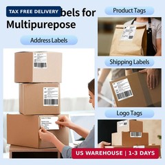 Phomemo Genuine 4X6 Thermal Shipping Label 100 Labels per Stack – 4×6 FanFold Th