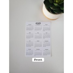 Double Sided Year At A Glance Cardstock Calendar With 2 Years 5″ x 7″