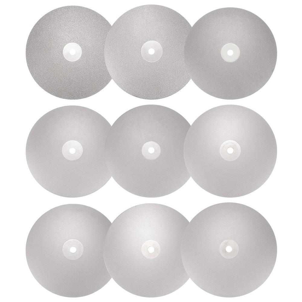 9pcs Diamond Flat Lap Disc 6″ x 1/2″ Arbor 120-3000 Grit Abrasive Wheel Lapping