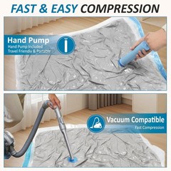 Vacuum Storage Bags, 80% Compression Vacuum Seal Space Saver Plastic Packaging