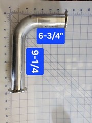 MBRAUN 9-1/4″ x 6-3/4″ 304SS 1-1/2″ Tubing KF40 90 degree Vacuum