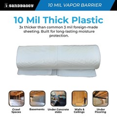 10 Mil Clear Vapor Barrier – Polyethylene Visqueen (USA Made) – Sandbaggy