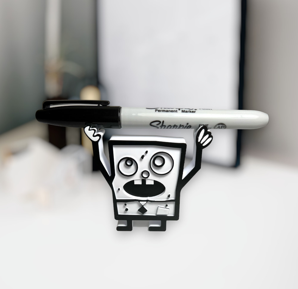 Doodle Bob Pencil Holder Desk Ornament 3D Printed
