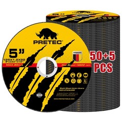 5″ Metal Cutting Wheels – 50+5 Pack Thin Discs for Angle Grinder, Fast Cut 125mm