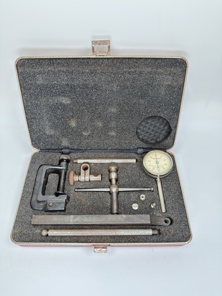 VTG Starrett No 196A1Z Dial Test Indicator Set Complete w Case Machinist