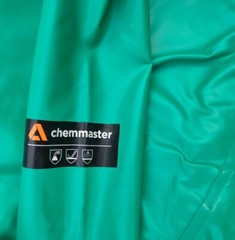 ALPHA SOLWAY CHEMMASTER GREEN COLLARED CHEMICAL COVERALL SIZE L