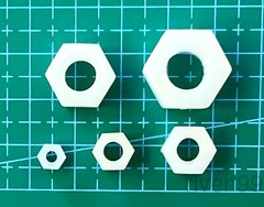 Lot of Natural Nylon 6/6 Coarse Threaded Nuts for screws, SELECT SIZE & QUANTITY