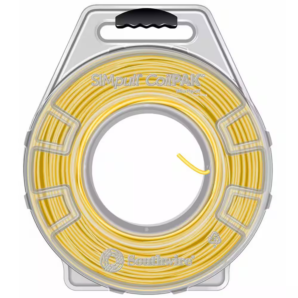 1000 Ft. Yellow 12/1 SOL CU Coilpak Simpull THHN Wire