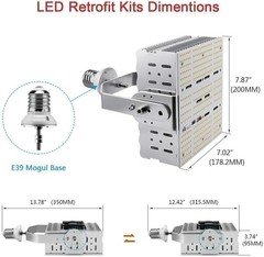 240 Watt LED Retrofit Kits Light Commercial Parking Lot Shoebox Pole Fixture E39