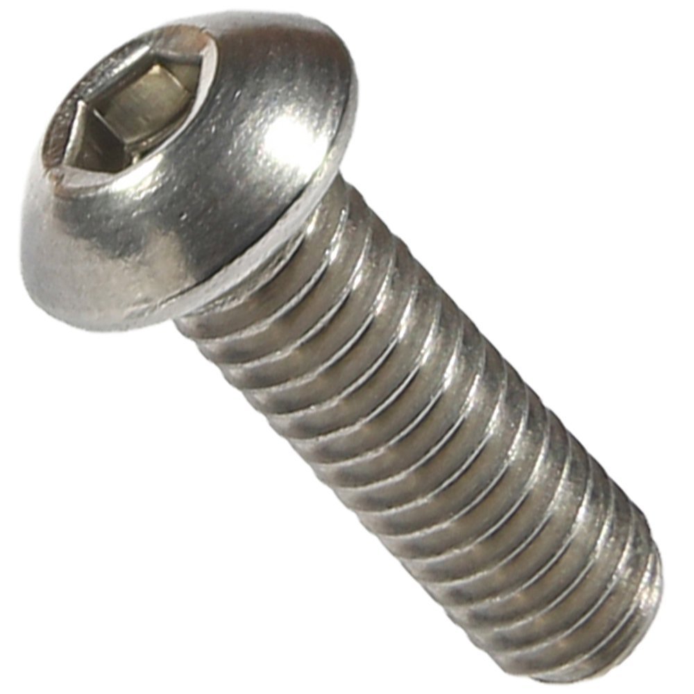 M6-1.00 x 16MM Button Head Socket Cap Screws ISO 7380 Stainless Steel Qty 50