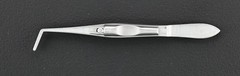 E-2330 Jameson Muscle Forceps, Left, 12mm Scaled Jaws, 1mm Teeth, 100mm