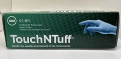 Ansell Touch N Tuff Nitrile Ambidextrous Chem Resist PF 150 Gloves Small 92-616
