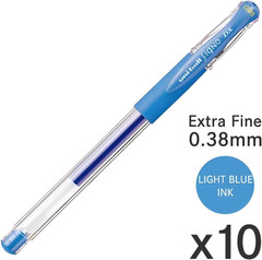 Uni-Ball Signo Snap Cap Gel Ink Ballpoint Pen, 0.38Mm Extra Fine Point, Light