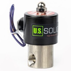 U.S. Solid 3/8 inch Electric Solenoid Valve 12V DC Stainless Steel