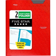 2-Pocket Folder, Plastic Folder with Stay-Put Tabs and Prong Fasteners, Holds…