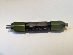 Dundick Class X Metric Thread Plug Gauge Go 8.12mm / No Go 8.14mm
