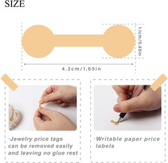 1000PCS Jewelry Price Stickers Blank Jewelry Price Tags Self Adhesive Small