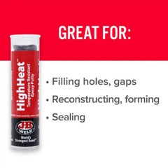 J-B Weld 8297 HighHeat 500 Degree Epoxy Putty Stick 2 oz. Grey