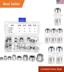 Stainless Steel Pipe Plug Inter&Outer Hex Thread Pipe Fitting,1/8″ 1/4″ 3/8″ …