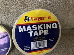 Tape It Masking Tape .71″ x 180′ WPM-75, Lot Plus 4 Rolls Of 30yds, 18mm Wide