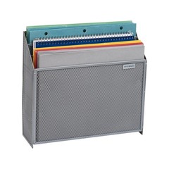 Vertical File Storage, Desktop Organizer, Wall Mount, Office, Metal Mesh, 12….
