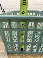 Joann Fabrics And Crafts Store Shopping Basket Mint Green Hand Carry 1990’s