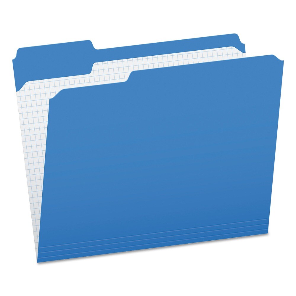 Pendaflex R15213BLU 1/3-Cut Letter 2-Ply Top Tab File Folders – BL (100/BX) New