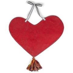 Demdaco Colorful Peace Heart Mesh Door Hanger, Aluminum, 22″x26″H
