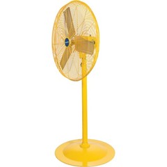 24″ Deluxe Oscillating Pedestal Fan 3 Speed 7525 CFM 300W 1/2 HP Yellow