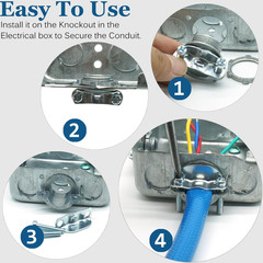 10 Pcs 3/4 inch Conduit Clamp Cable Connectors | Zinc Alloy Construction Resists