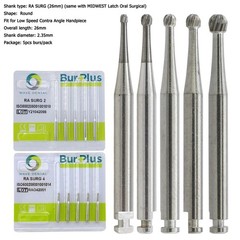 Dental RA Latch Round Burs Surgical Bur Carbide 2 4 6 For Low Speed Contra Angle