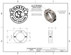 Coastal Shaft Collars – 1.125″ Bore Diameter – Mountable Clamping Two Piece S…